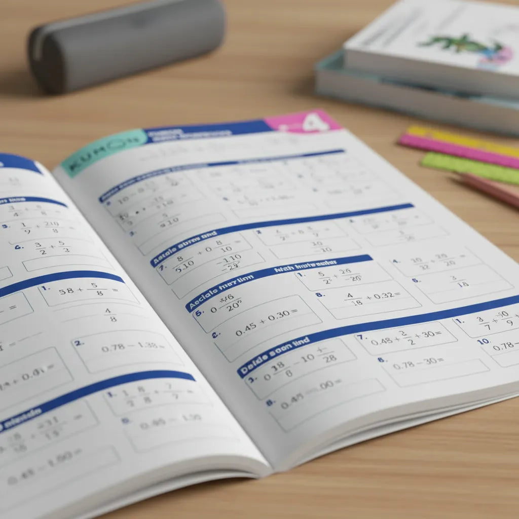 Libro Kumon Decimales Y Fracciones Grado Cuarto En Ingles