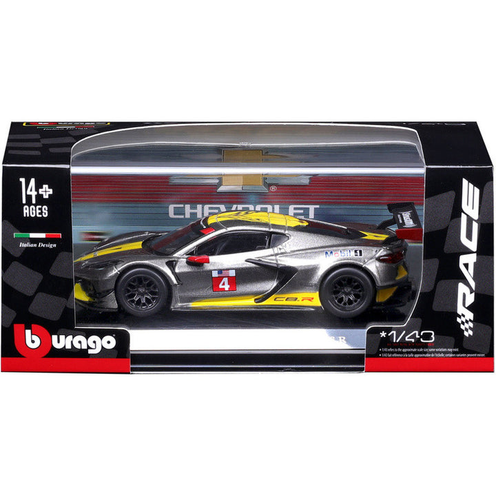 Carro Escala Bburago 1:43 Race 2020 Chevrolet Corvette C8r