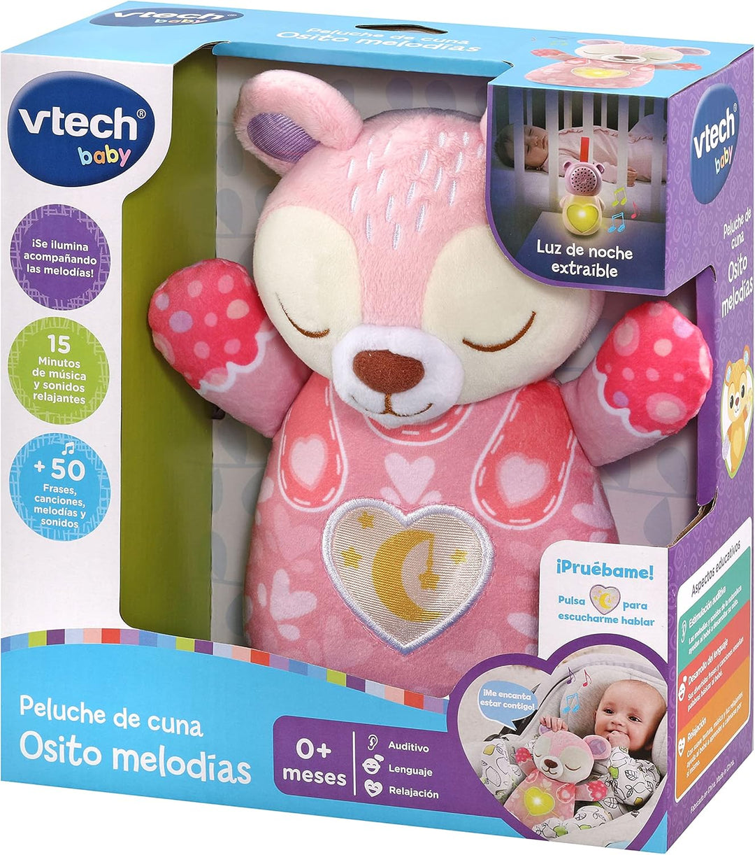 Juguete Peluche De Cuna Osito Melodías Bebés