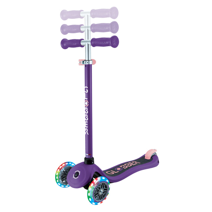 Patineta Primo Lights Morado Luces Led Para Niños