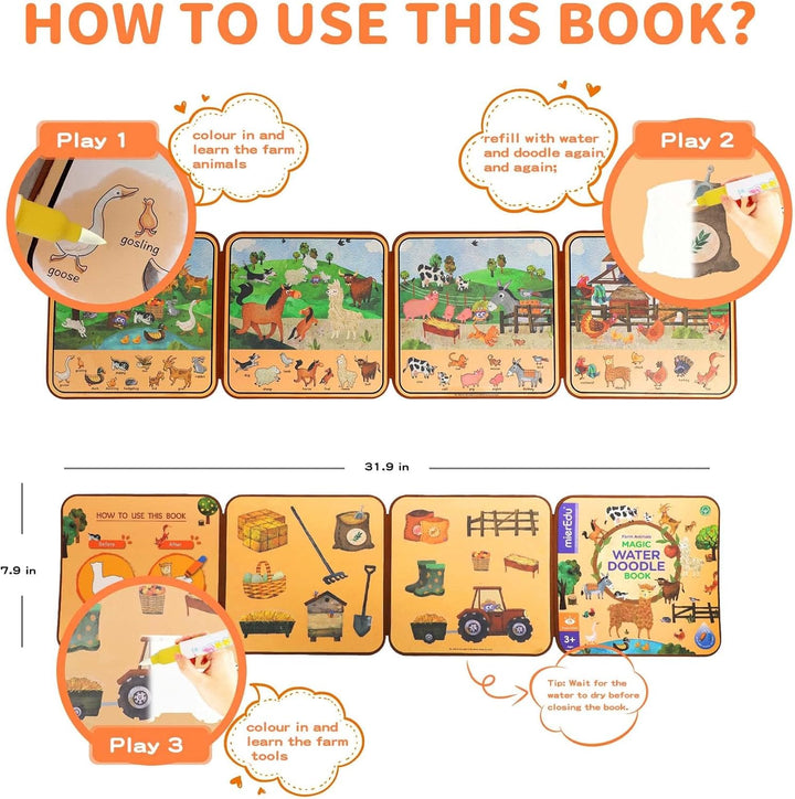 Libro Didáctico Borrable Con Agua Para Niños
