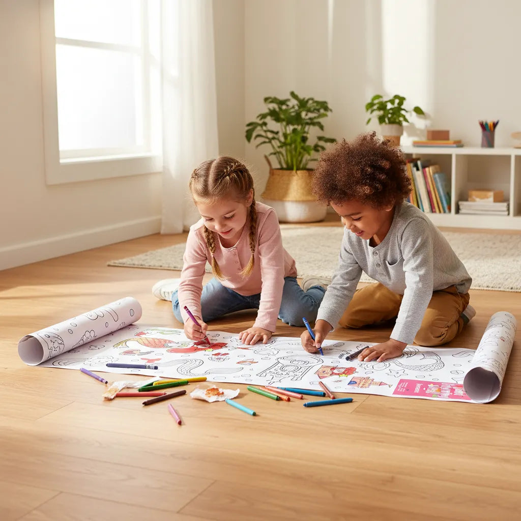 Rollo Para Colorear Diseño Sirenas Para Niños