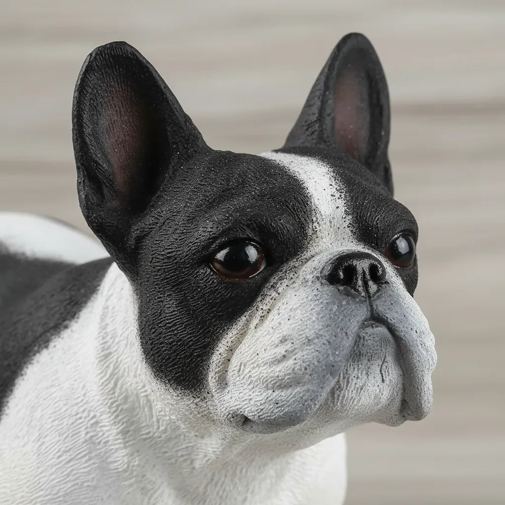 Figura Animales Bulldog Frances Pintado a Mano