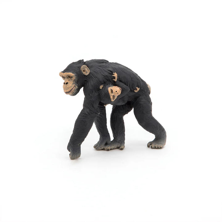 Figura Coleccionable Chimpancé Con Bebe Papo Para Niños