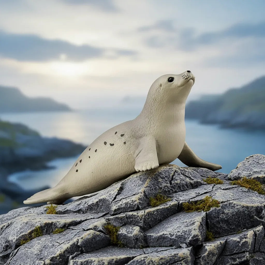 Figura Animales Foca Pintado A Mano Para Niños