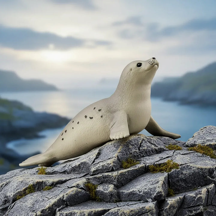 Figura Animales Foca Pintado A Mano Para Niños