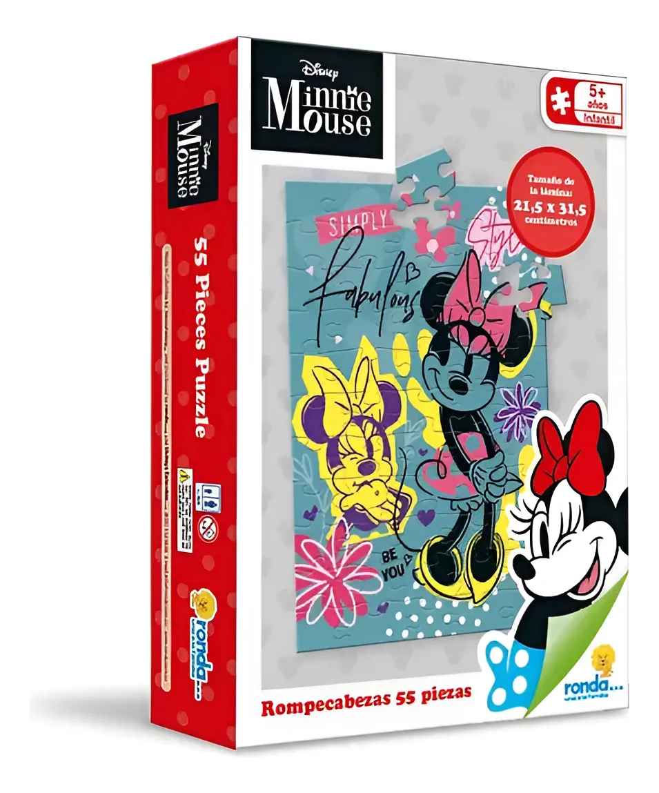 Rompecabezas Minnie Mouse 55 Piezas Niños