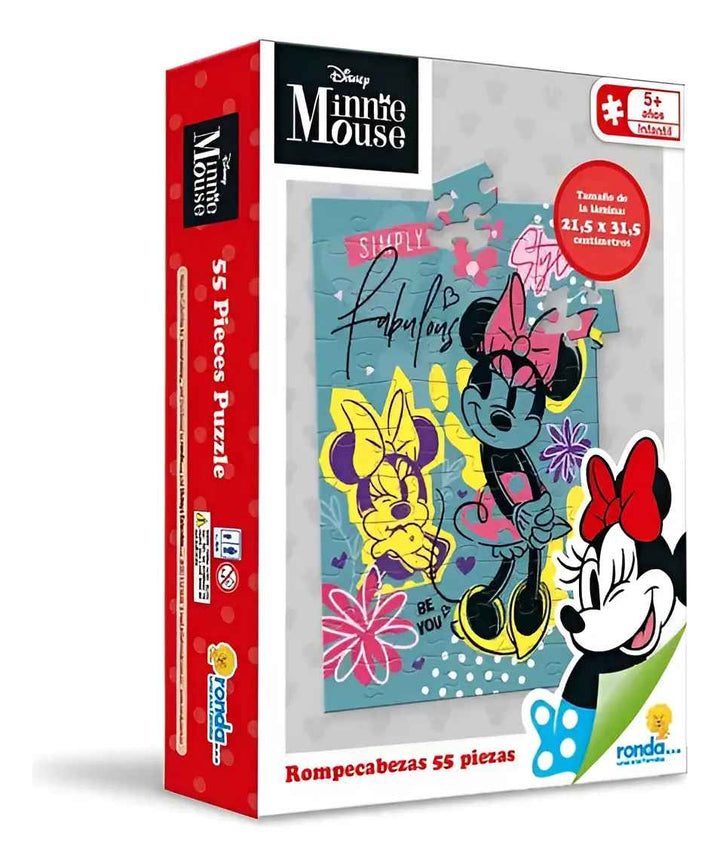 Rompecabezas Minnie Mouse 55 Piezas Niños