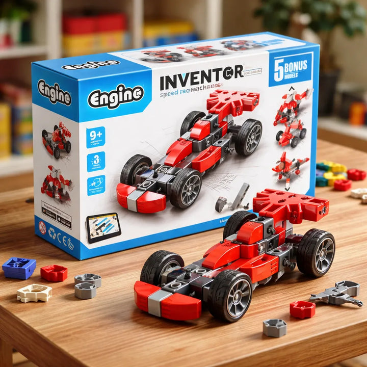Juego De Construcción Carro Carreras 5 En 1