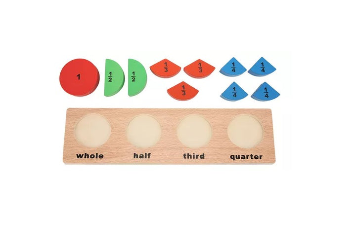 Juego Didáctico Fracciones En Madera para Niños
