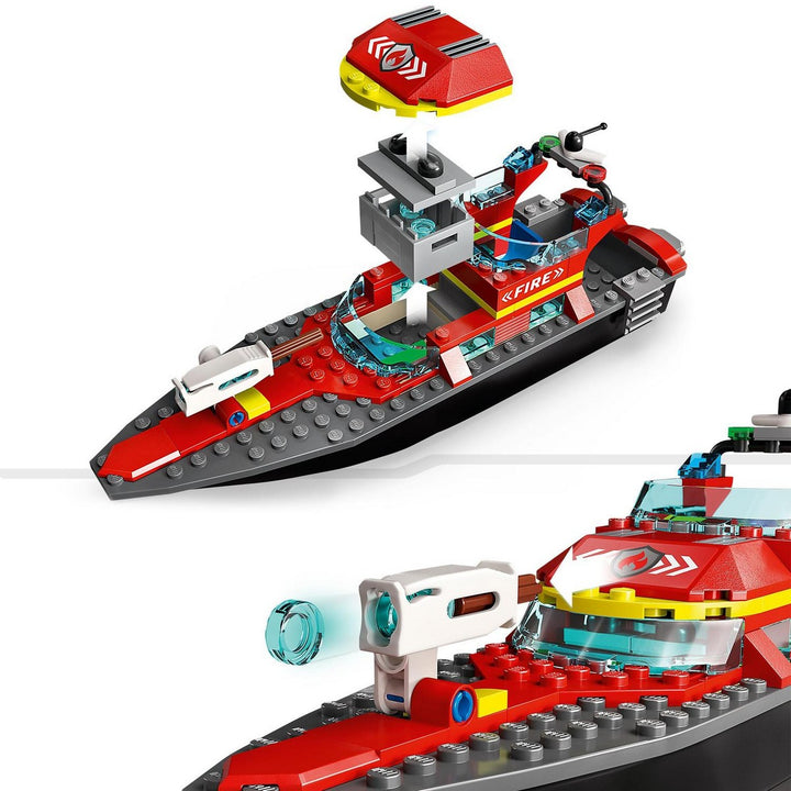 Juguete Lego Lancha De Rescate Contra Incendios 144 Piezas