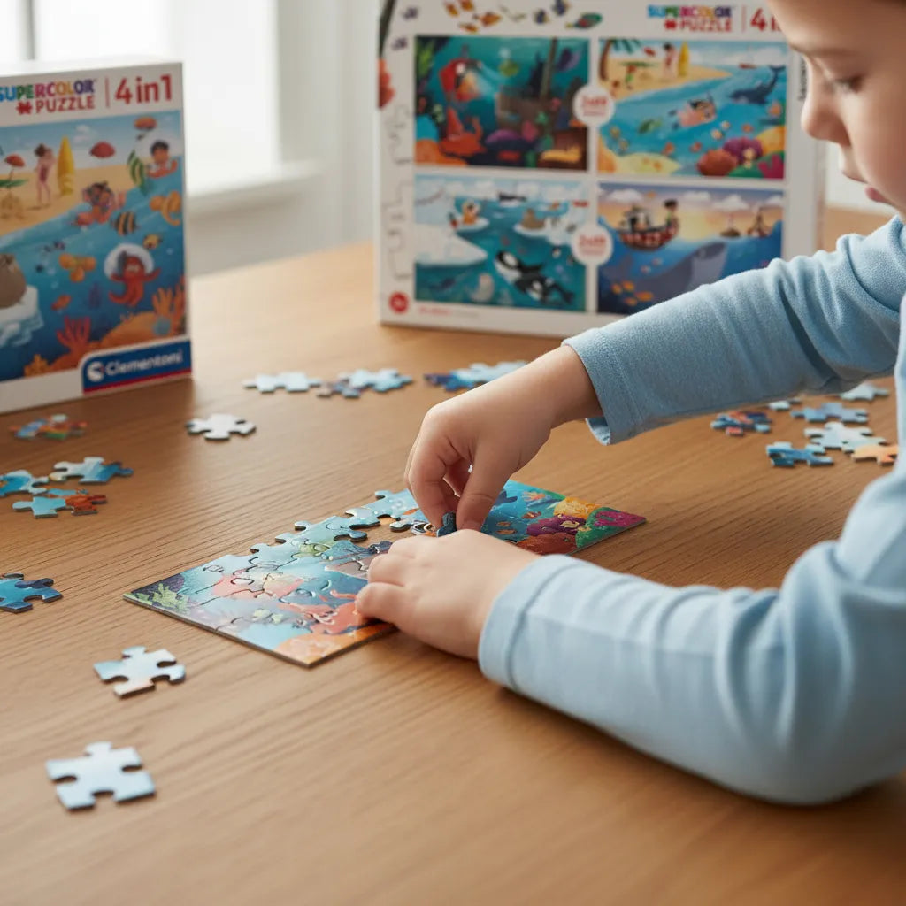 Rompecabezas Para Niños 4 En 1 Explorando El Oceano