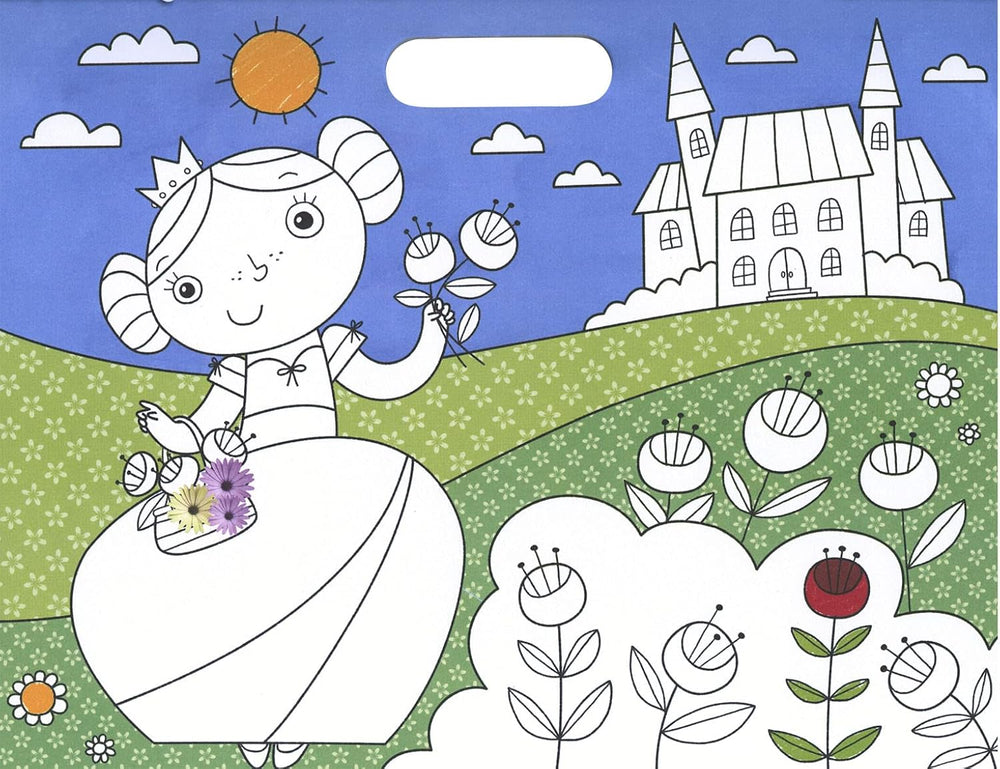 Libro Para Colorear Princesas Stickers Para Niñas