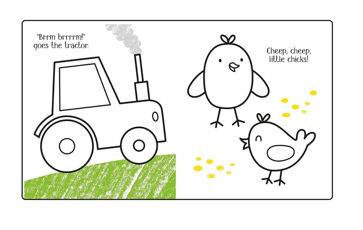 Libro Actividades De Color En La Granja Niños
