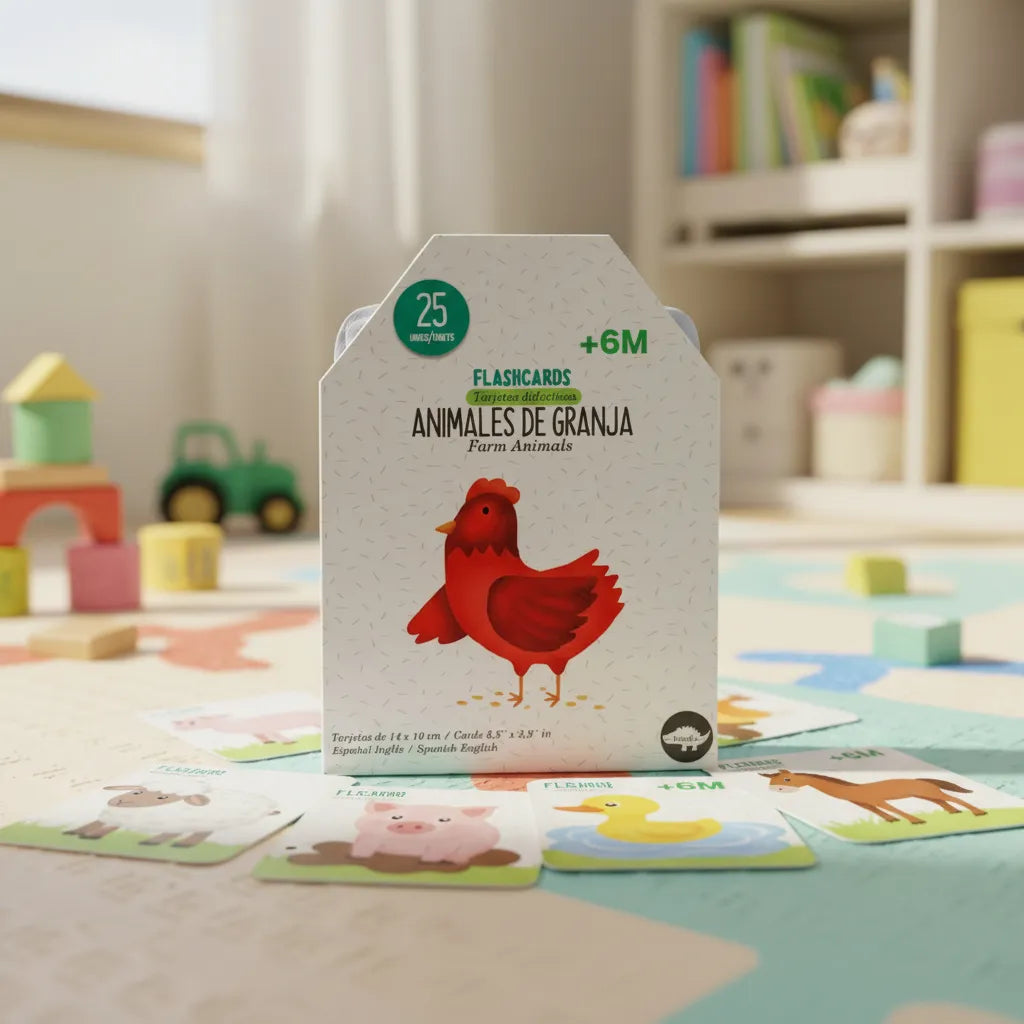 Flahscards Animales De La Granja Cartas Didácticas