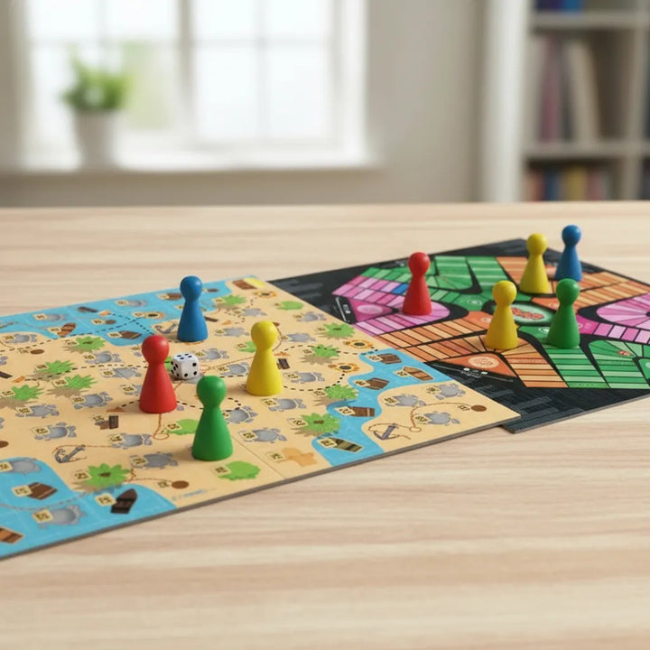 Parqués Y Escalera 6 Puestos Juego de Mesa