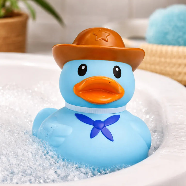 Juguete Patito De Baño Infantino Vaquero Para Bebés Niños