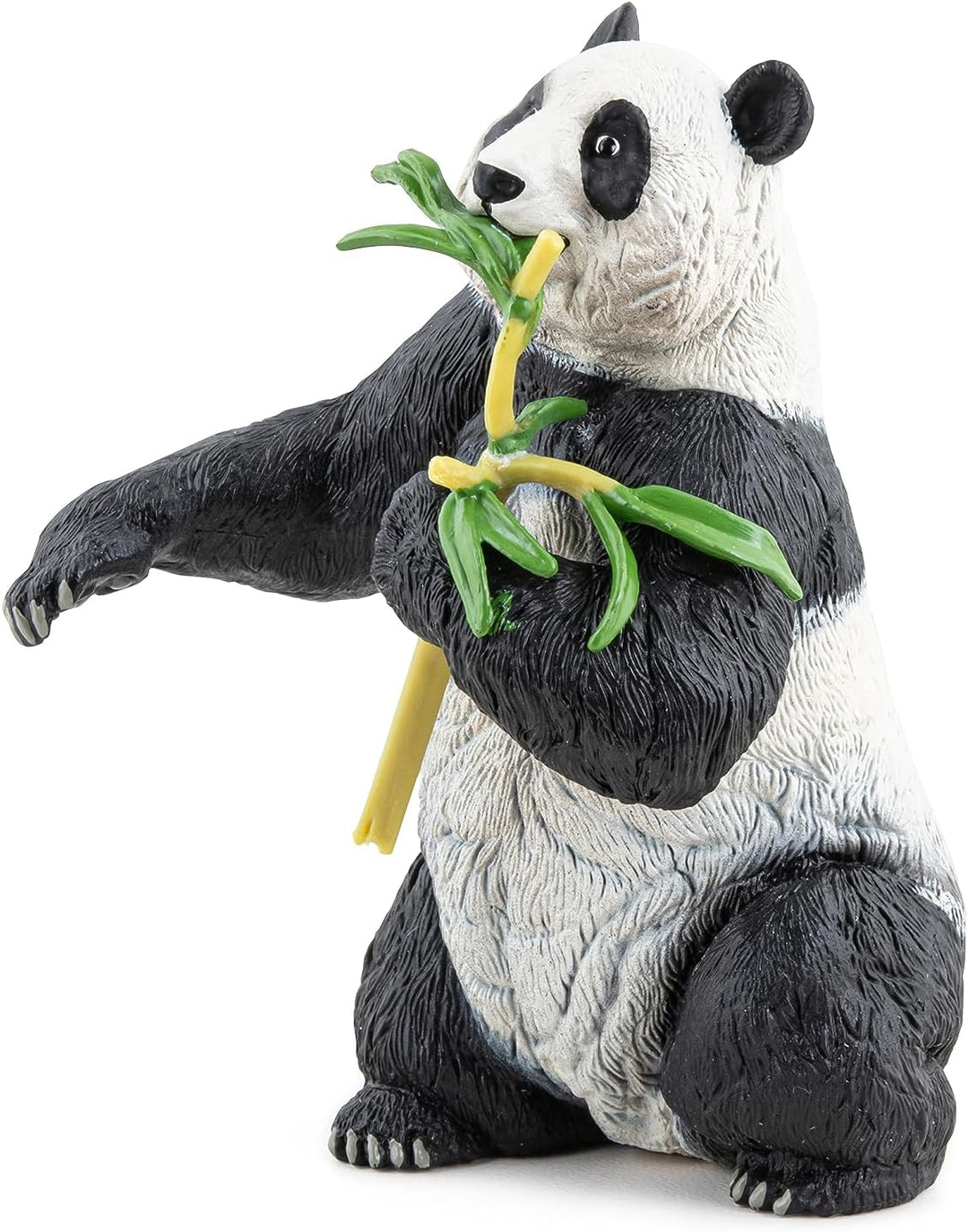 Figura Panda Con Bamboo Pintada A Mano Papo
