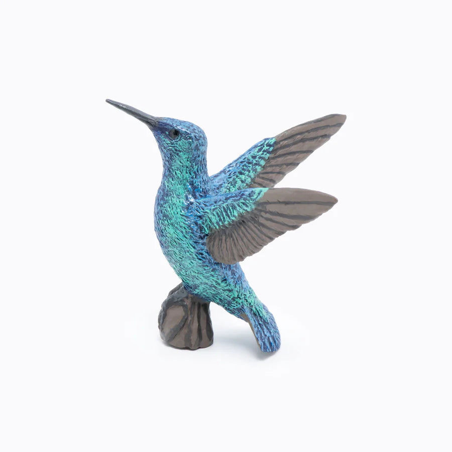 Figura Coleccionable Colibrí Pintados A Mano Papo Para Niños