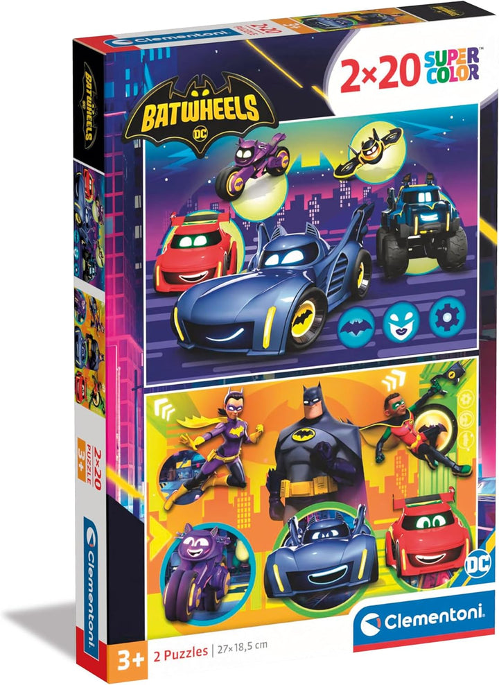 Rompecabezas 2x20 Piezas Batwheels Niños