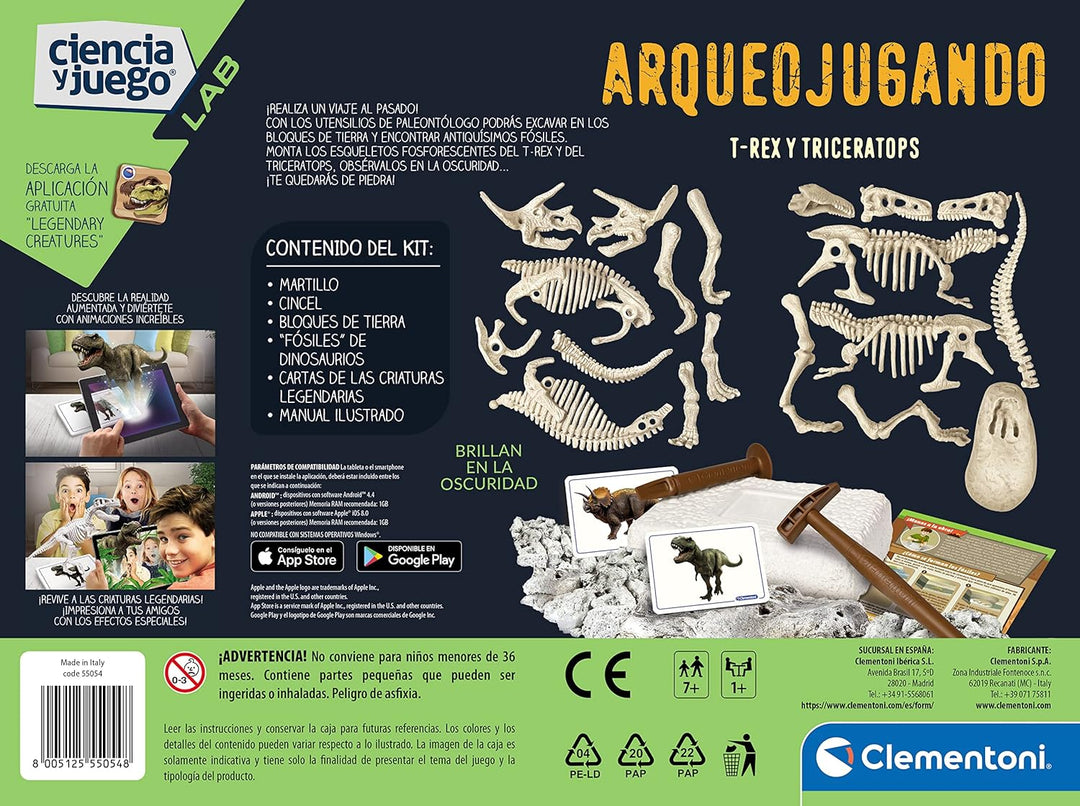 Juego Excavar Fósil De Dinosaurio Triceratops