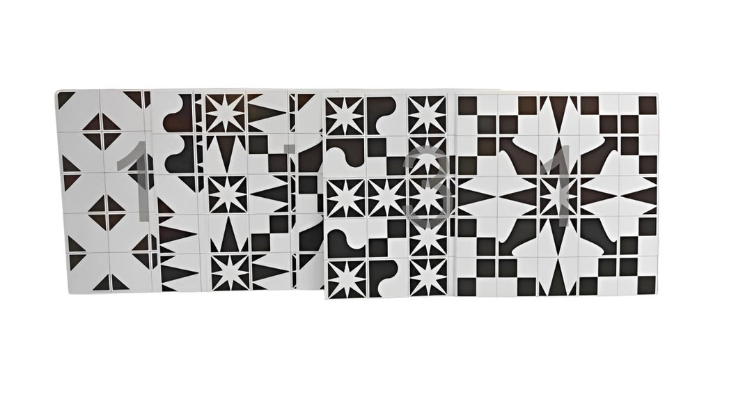 Juego Cubos Puzzle Contraste 25 Piezas Para Niños