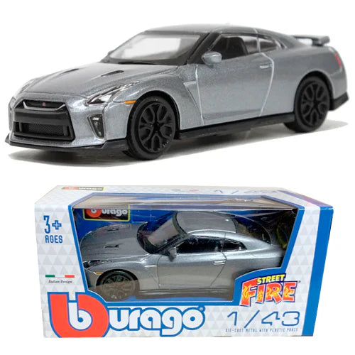 Carro Coleccionable Bburago A Escala 1:43 Nissan Gt-r Gris
