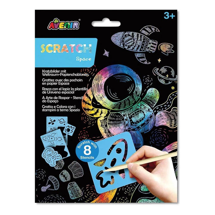 Juego De Arte Rasca Y Pinta Espacio Niños