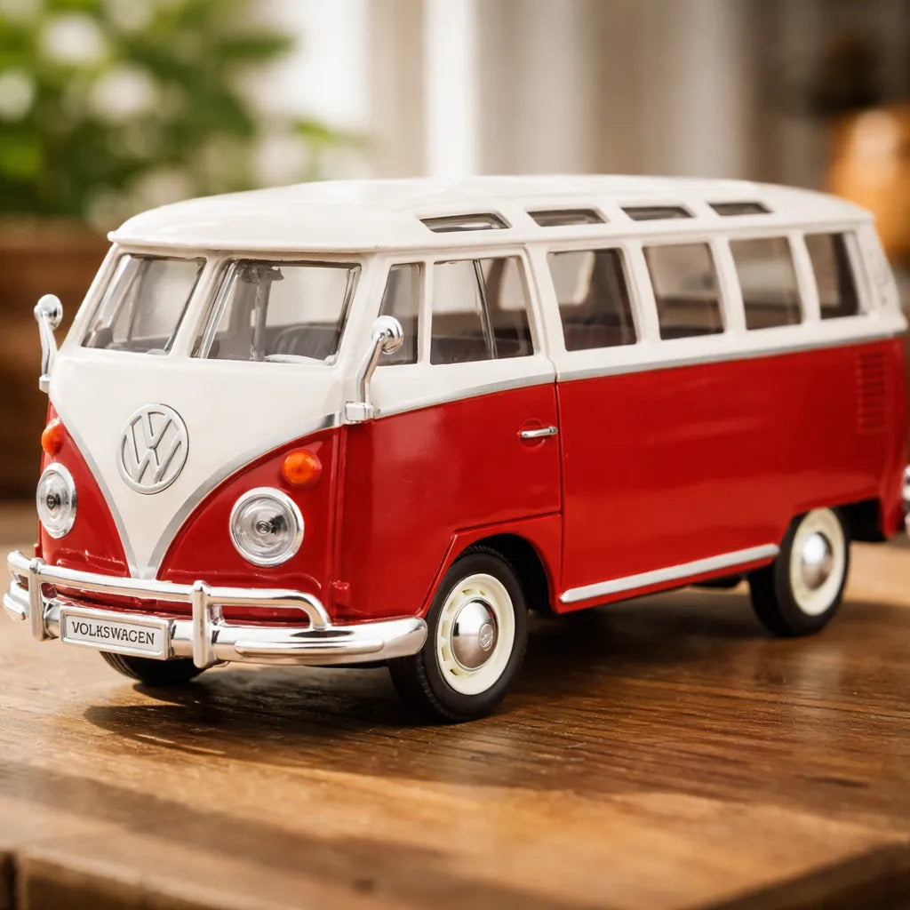 Carro Coleccionable A Escala 1/36 Volkswagen Van Samba Rojo