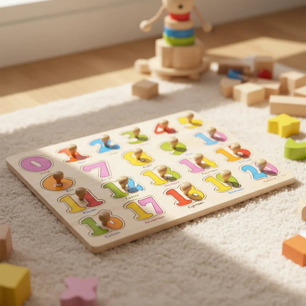 Rompecabezas Números De Madera Para Niños