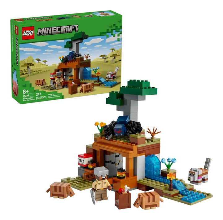 Lego Minecraft La Expedición Minera Del Armadillo 247 Piezas
