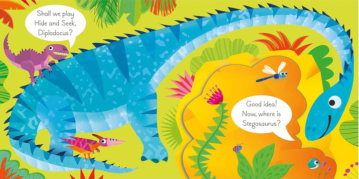 Libro Didáctico Escondite Con Los Dinosaurios Para Niños