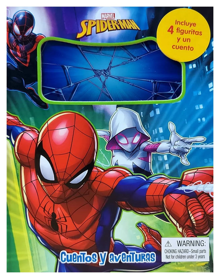 Libro Infantil Spiderman 4 Figuras Para Niños