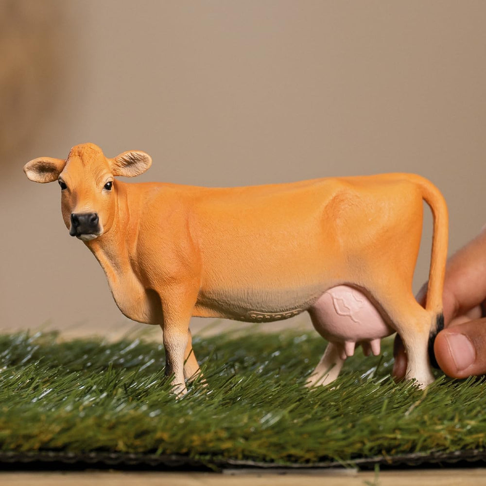 Figura Animales Vaca Jersey Pintada A Mano