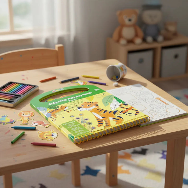 Set De Arte Libro Actividades Para Colorear La Selva