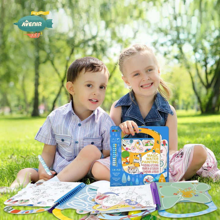 Libro De Pintura Mágica Con Agua Para Niños