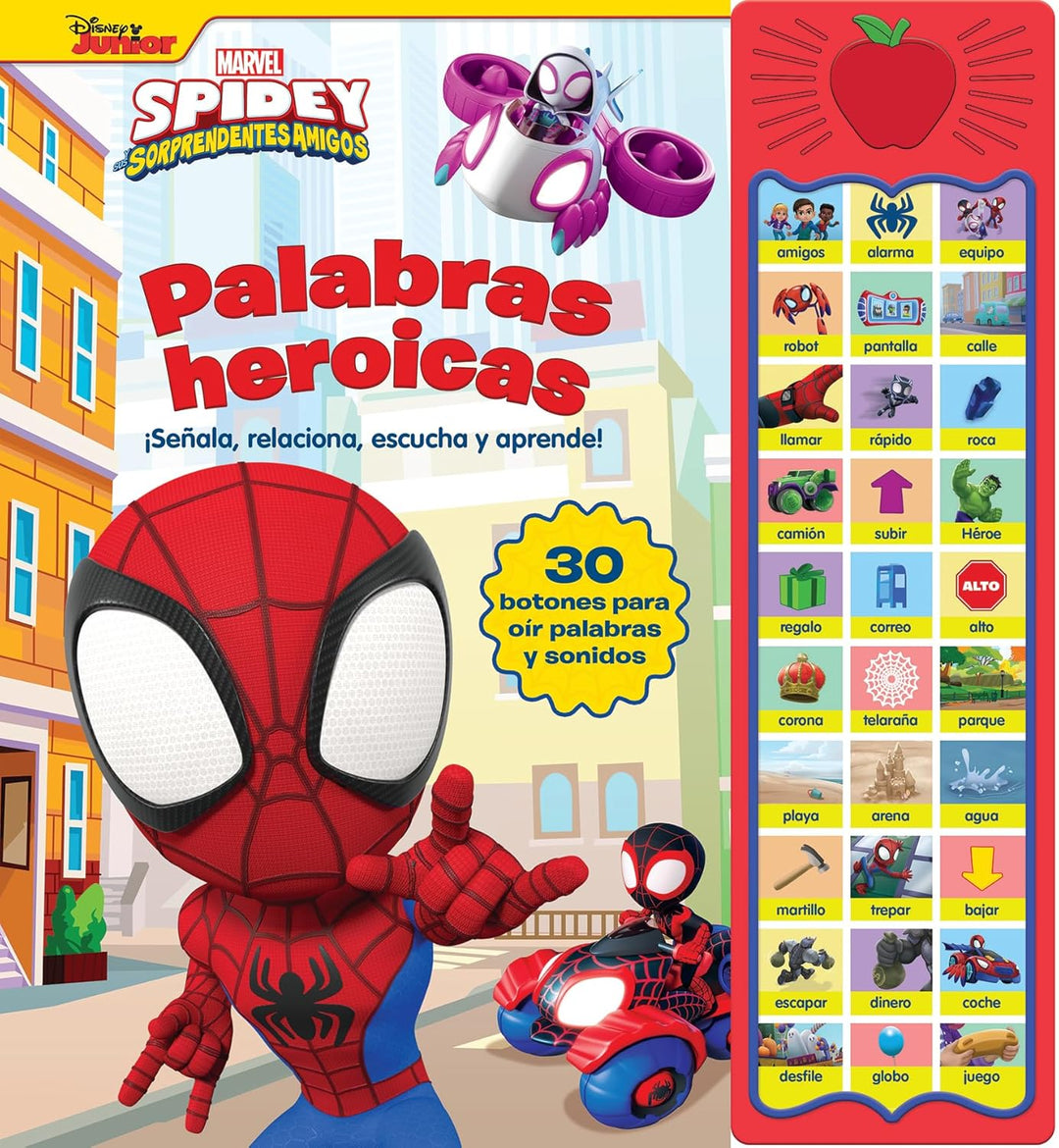 Libro Didáctico Con Sonido Spidey Palabras Heroicas Niños