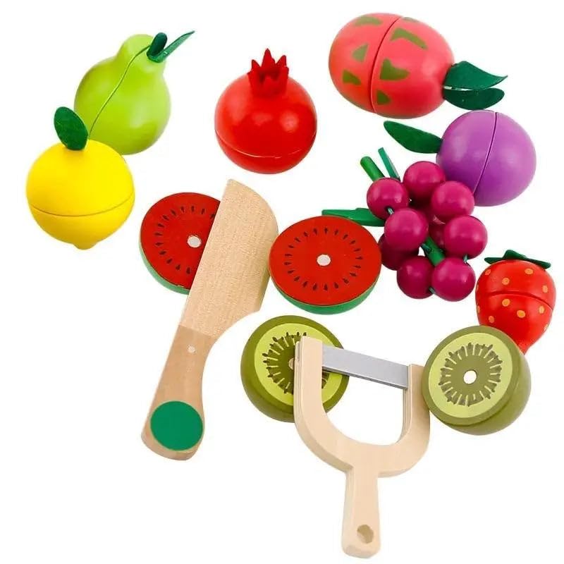 Juego Didáctico De Frutas Para Cortar Para Niños