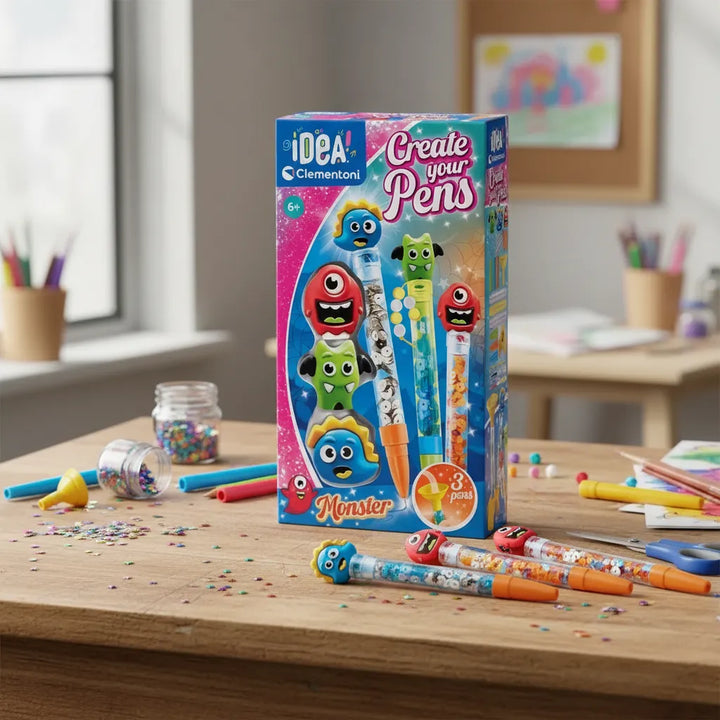 Juego Kit Crea Bolígrafos Personalizado Monstros Para Niños