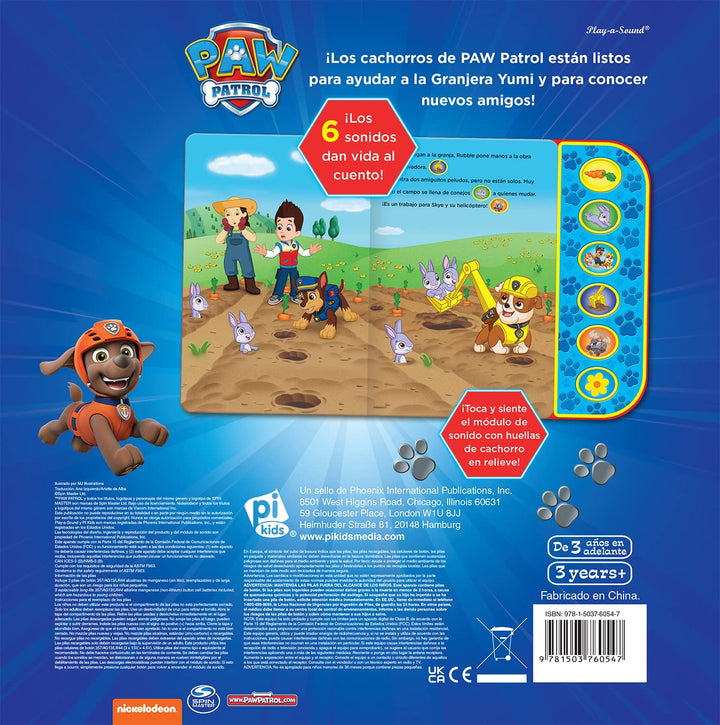 Libro Interactivo  Paw Patrol Con Sonido Para Niños
