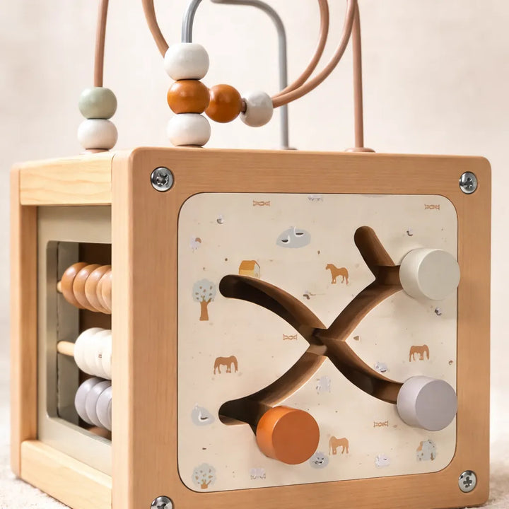 Cubo Didáctico De Actividades De Madera Para Niños