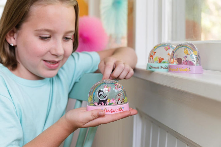 Juego Kit De Cúpulas De Nieve Arcoíris Con Purpurina Niños
