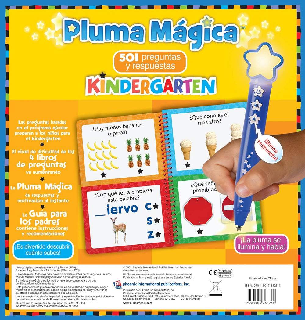 Libro Pluma Mágica Kindergarten Preguntas Y Respuestas Niños