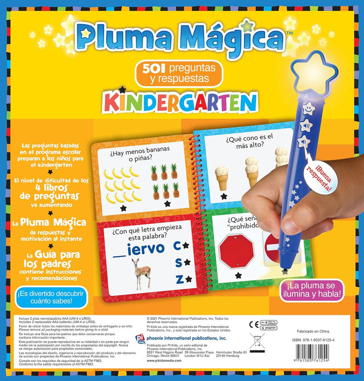 Libro Pluma Mágica Kindergarten Preguntas Y Respuestas Niños