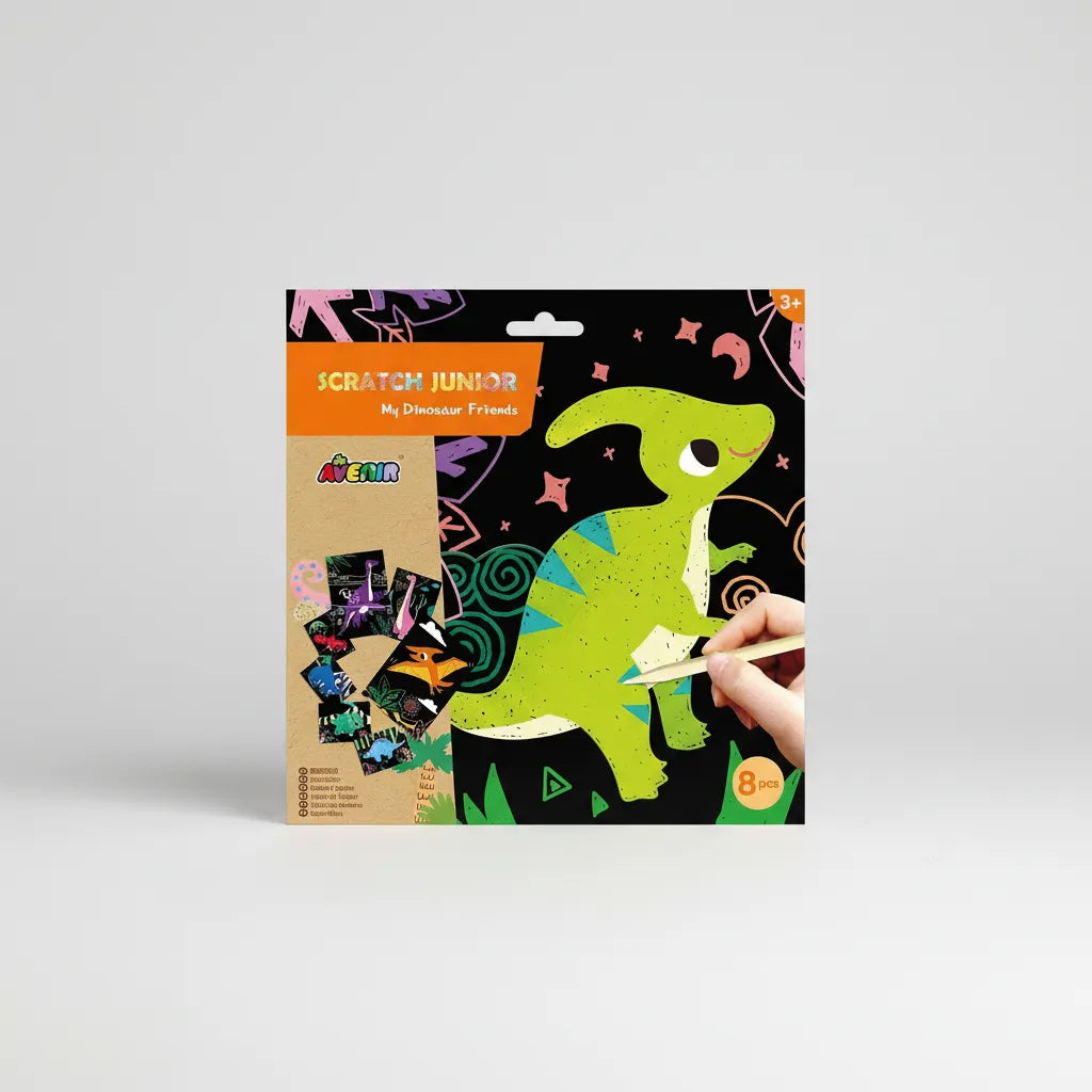 Set De Arte y Manualidades Para Raspar Dinosaurios