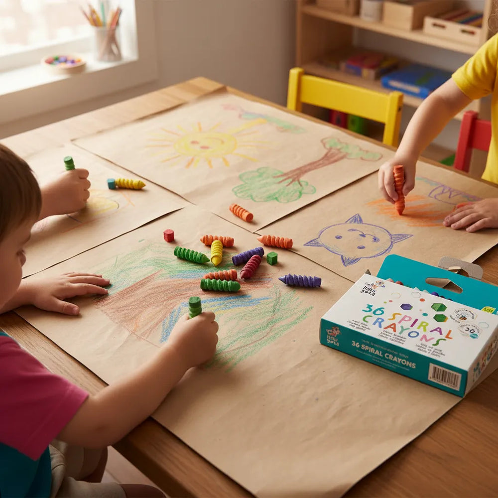 Caja De 36 Crayones Texturizados