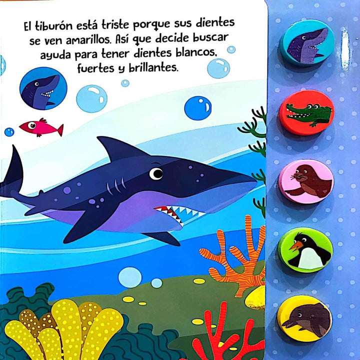 Libro Infantil Sonidos tiburón Hace Amigos Para Niños