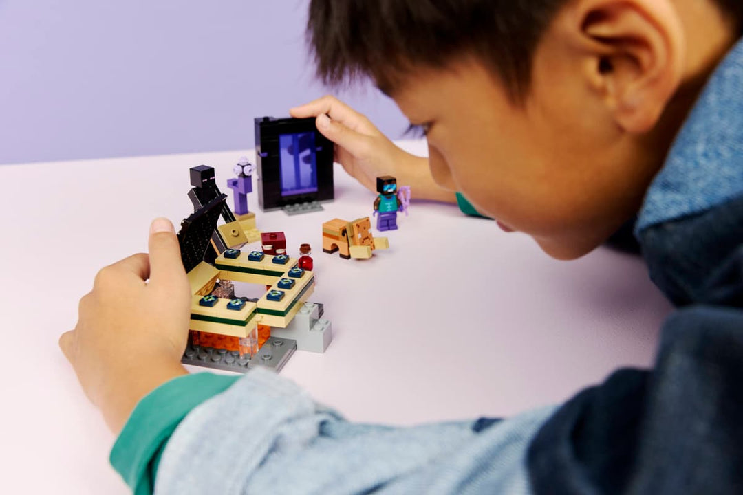 Juego Construcción Viaje Al Portal Del Nether Lego Original
