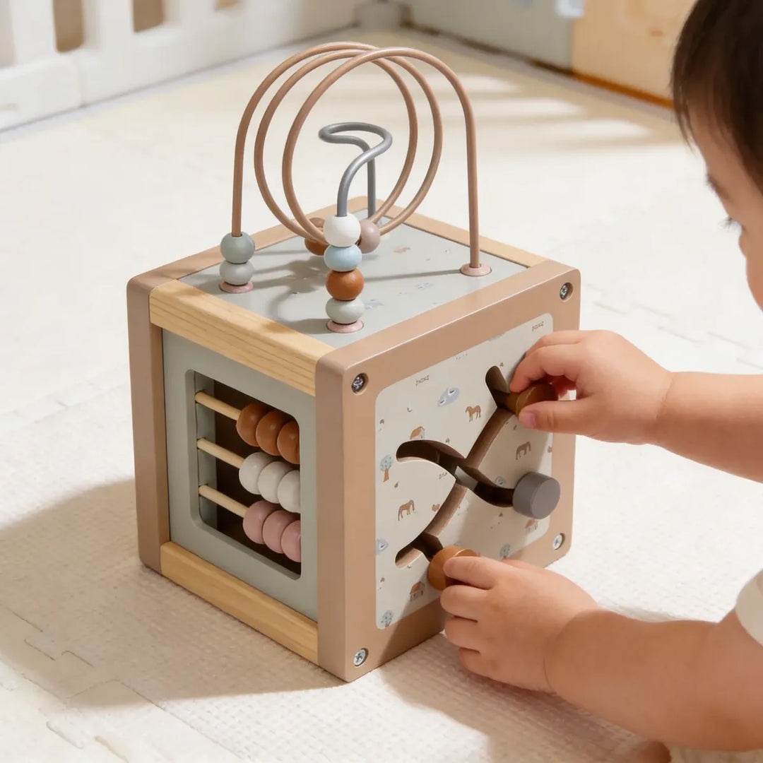 Cubo Didáctico De Actividades De Madera Para Niños