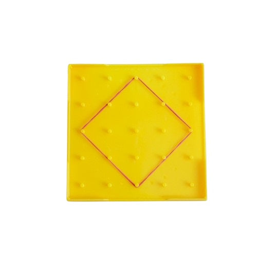 Juego Geoplano De 25 Pines amarillo Para Niños